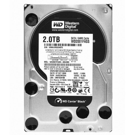 Disque Dur Interne 3.5" Western Digital Caviar Black 2 To