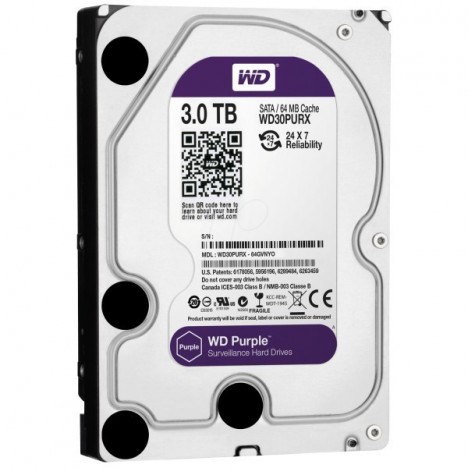 Disque Dur Interne 3.5" Western Digital Purple 3 To Disque Dur Interne 3.5" Western Digital Purple 3 To