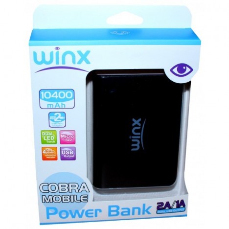 Power Bank Winx LT104 10400mAh / Noir
