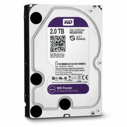 Disque Dur Interne 3.5" Western Digital Purple 2 To