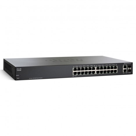 Switch Cisco Small Business SF 200-24FP 24 ports PoE + 2 ports Gigabit double connectique SFP