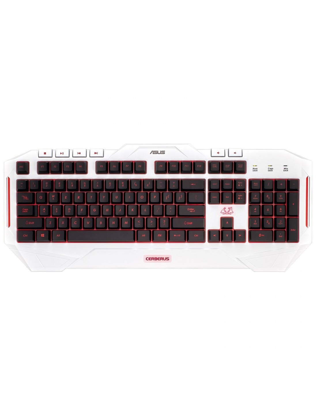 Clavier rétro-éclairé USB Asus Cerberus / Blanc image 0