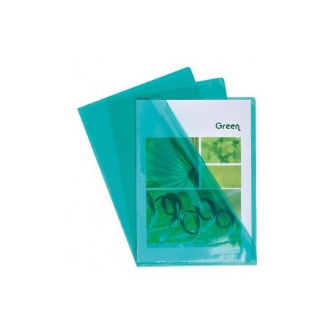 10x Pochettes Coin PVC 13X100E - A4 / Vert