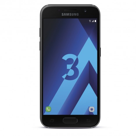 Slide  #1 Téléphone Portable Samsung Galaxy A3 2017 / 4G / Noir + 3 Mois IPTV Offert