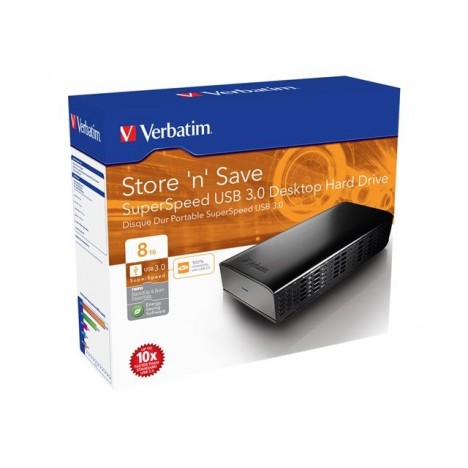 Disque Dur Externe Verbatim Store 'n' Save 2.5" USB 3.0 / 4 To Disque Dur Externe Verbatim Store 'n' Save 2.5" USB 3.0 / 4 To