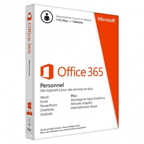 Microsoft Office 365 Personnel - Licence d'abonnement 1 An