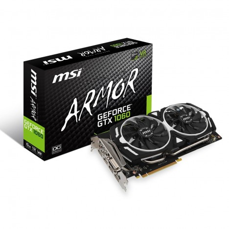 Carte Graphique MSI Nvidia GeForce GTX 1060 Armor 6 Go DDR5/OC