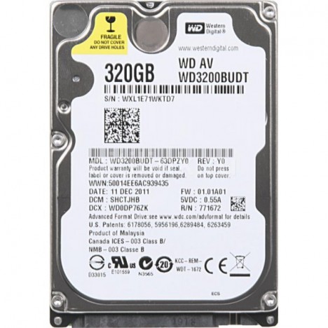 Disque Dur Interne 2.5" Western Digital 320Go