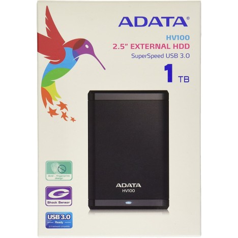 Disque Dur Externe Adata HV100 USB 3.0 / 1 To / Noir Disque Dur Externe Adata HV100 USB 3.0 / 1 To / Noir