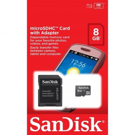 Carte Mémoire micro SDHC avec Adaptateur 8 Go Carte Mémoire micro SDHC avec Adaptateur 8 Go