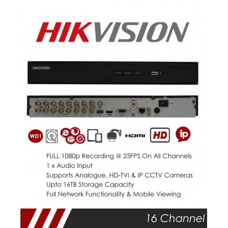 DVR HIKVISION HD 2MP Series 16 CHANNELS 2