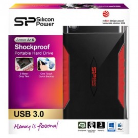 Disque Dur Externe Antichocs Silicon Power Armor A15 1 To / Noir&Rouge