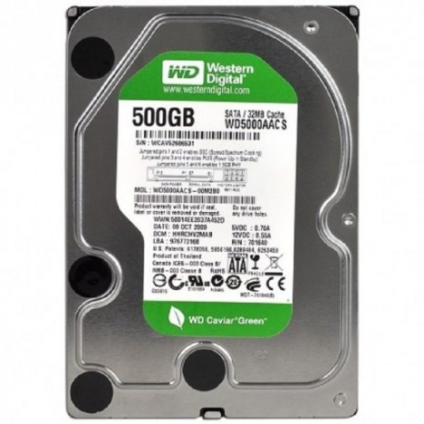 Disque Dur Interne 3.5" Western digital GreenPower 500 Go