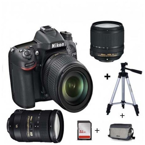 Appareil Photo Réflex Numérique Nikon D7100 + Obj Nikkor 18-55mm + 55-200mm + SD SanDisk 32Go + Trépied / Sacoche
