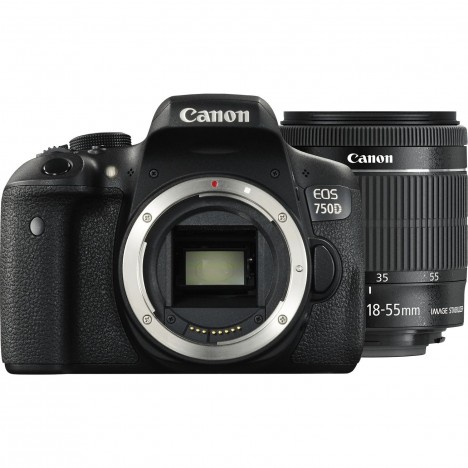 CANON EOS 750D (W)+ OBJ 18-55 IS STM 