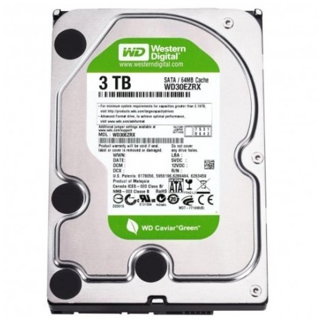 Disque Dur Interne 3.5" Western Digital Green 3 To