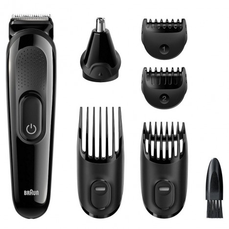 Kit tondeuse visage et cheveux 6-en-1 Braun MGK3020 / Noir