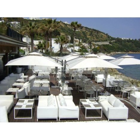 Parasol Carré excentré BARBADOS 8m² P-BARBADOS-CE8