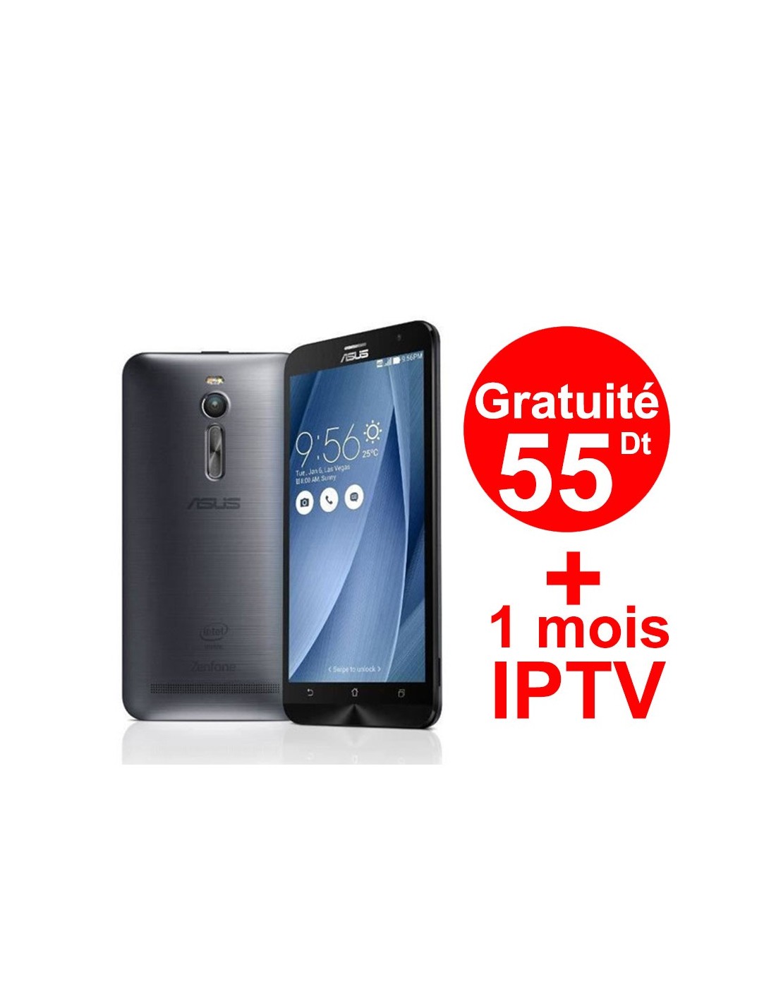 Téléphone Portable Asus ZenFone Go / 4G / Silver + 1 Mois IPTV image 0