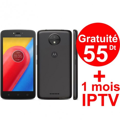 Smartphone Motorola Moto C / 4G / Noir + 1 Mois IPTV image 0