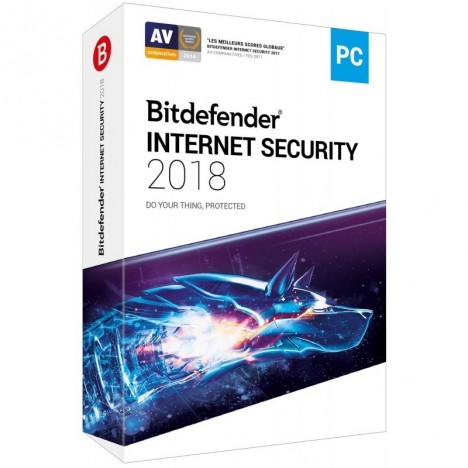 BITDEFENDER Internet Security 2018 - 1 AN / 1 POSTE