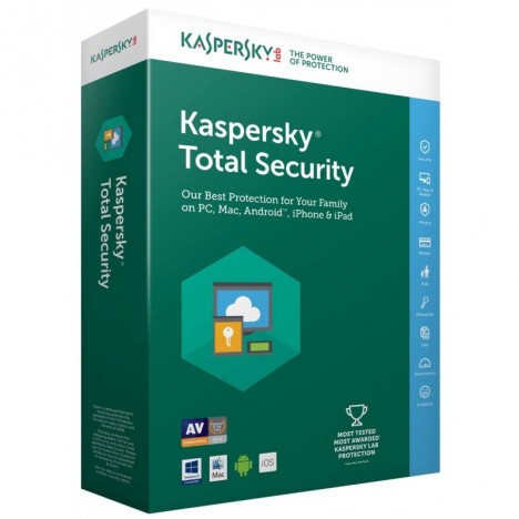 Kaspersky Total Security 2018 - 1 An / 5 Pc