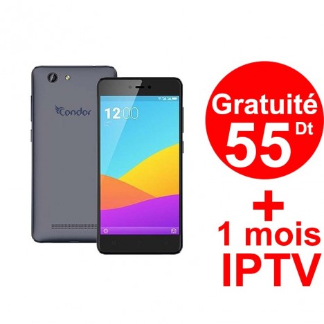 Téléphone Portable Condor Plume P7 Plus / 4G / Bleu + Gratuité 55 DT Téléphone Portable Condor Plume P7 Plus / 4G / Bleu + Gratuité 55 DT