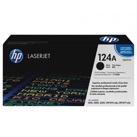 Toner HP Laserjet 124A Originale Noir Q6000A