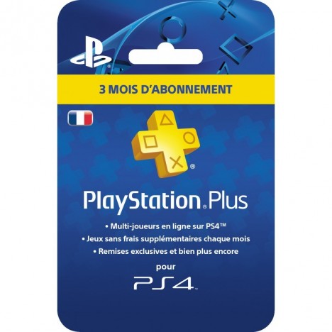 Carte PlayStation Plus PS4 - Abonnement 3 mois