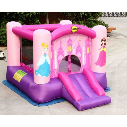Château HAPPY HOP -Aire de jeux gonflable Princesses Rose Fille 2
