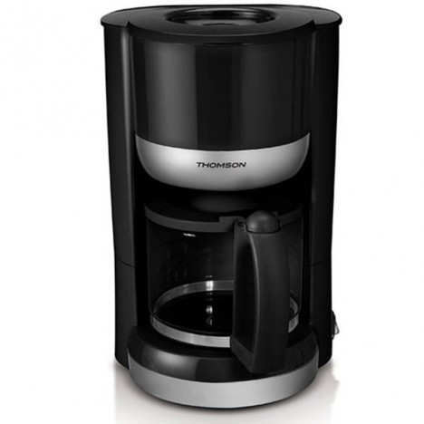 Cafetière Filtre Thomson 1000 W noir et inox  THCO07822B