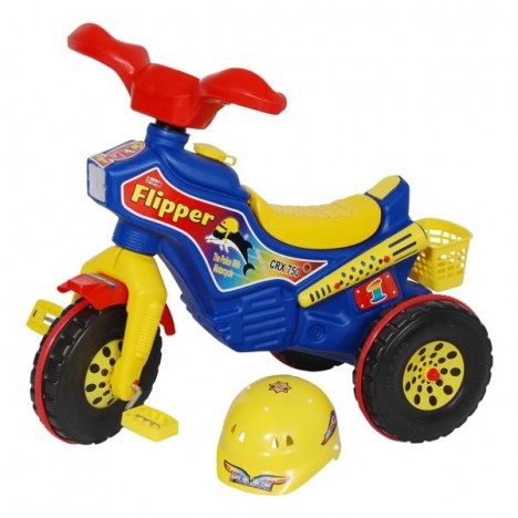 Tricycle vélo enfant jouet FLIPPER avec casque 3 roues EJ020