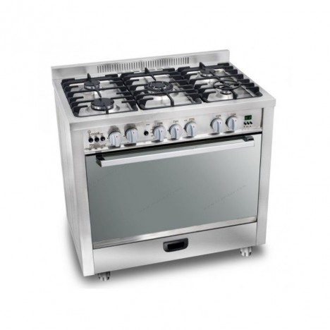 Cuisinière UNIONAIRE 5 Feux Inox GAS.C6090SS.1GC