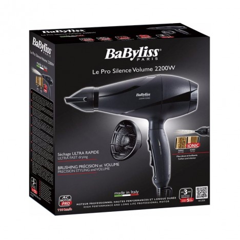 SÈCHE CHEVEUX BABYLISS PRO SILENCE VOLUME 2200W&nbsp;6613DE