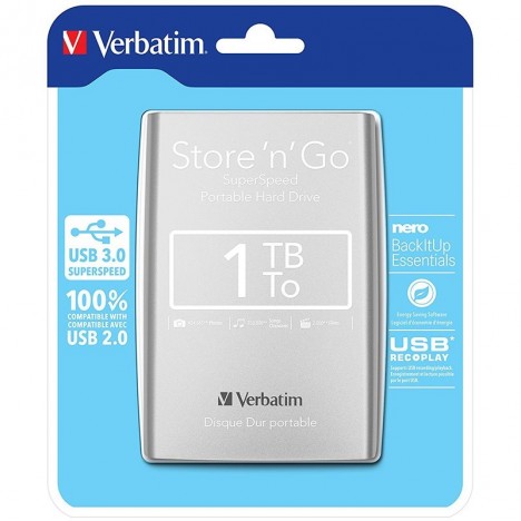 Disque Dur Externe Verbatim Store'n' Go USB 3.0 / 500 GO / Noir Disque Dur Externe Verbatim Store'n' Go USB 3.0 / 500 GO / Noir