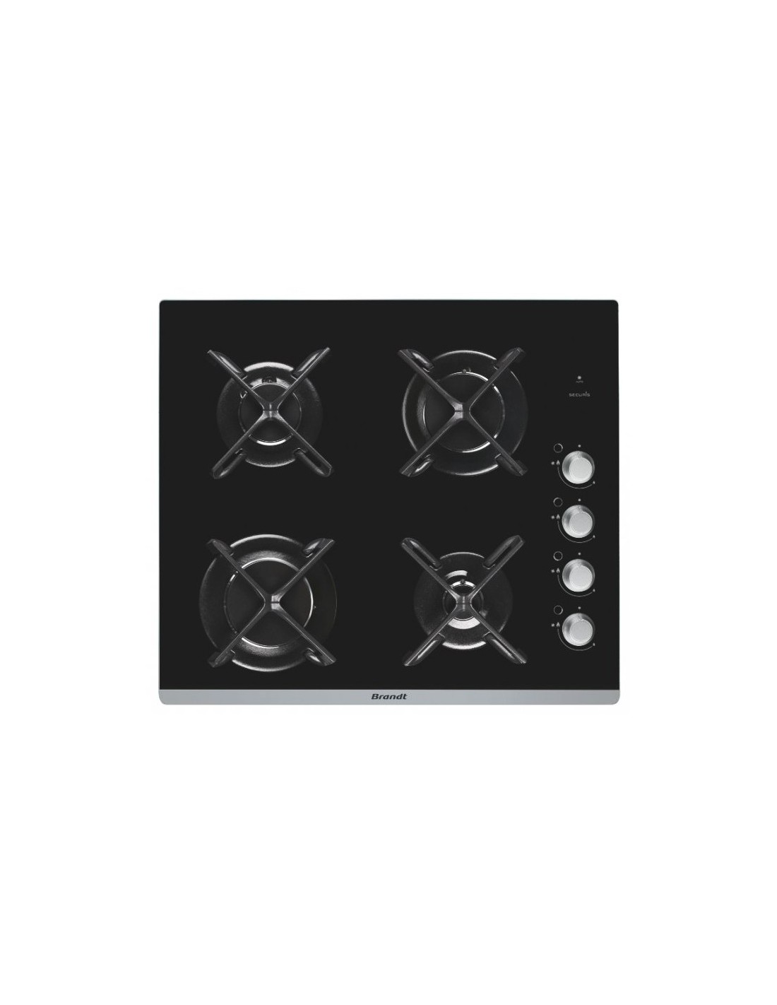 Plaque De Cuisson BRANDT 4 feux-60 Cm-Noir (BPG6414B) image 0