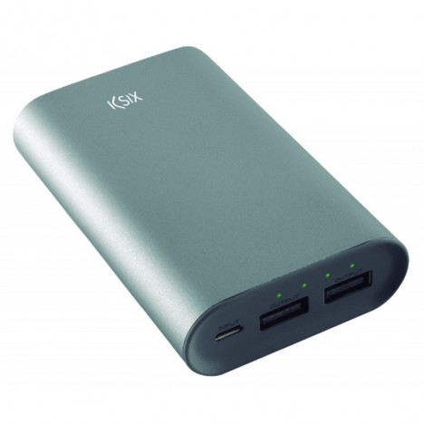 POWER BANK KSIX METAL 6000 MAH SILVER BXBA6000M02