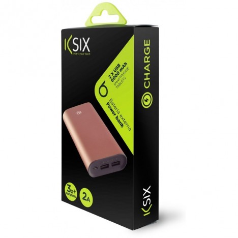POWER BANK KSIX METAL POWERLIVE+ 6000 MAH ROSE GOLD BXBA6000M04
