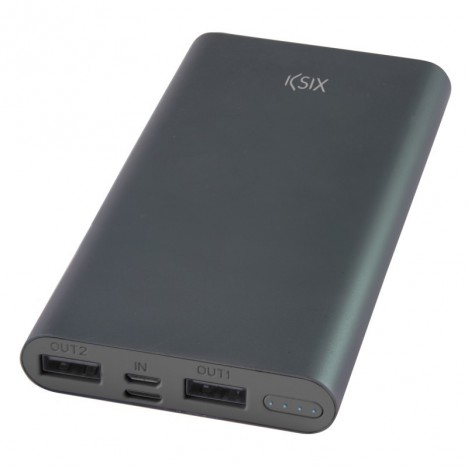 POWER BANK KSIX MÉTAL POWERLIVE / 10000 MAH 2 USB GRIS