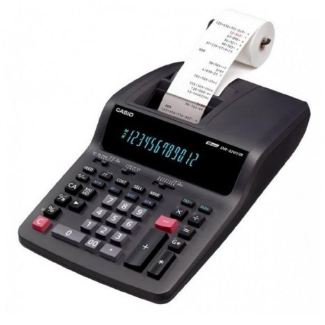 Calculatrice d'impression CASIO - 12 Chiffres DR-120TM-BK-E-DC