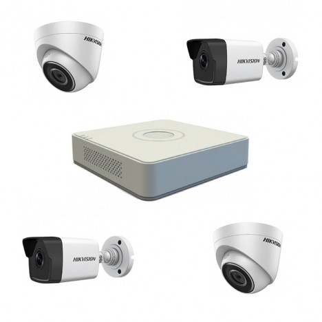 Pack Vidéo Surveillance Hikvision 2 MP NVR+ 2 Caméra IP Interne 2MP+ 2 Camera IP Externe 2MP