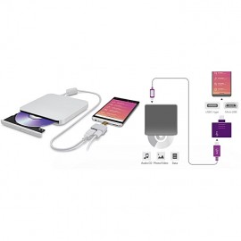 Lecteur graveur ultra slim portable LG pour Android/Mac/PC Lecteur graveur ultra slim portable LG pour Android/Mac/PC