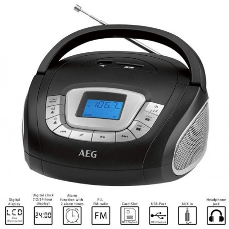 Radio portable FM Noir SR4373-BK