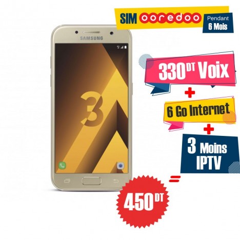 Téléphone Portable Samsung Galaxy A3 2017 / 4G / Noir Téléphone Portable Samsung Galaxy A3 2017 / 4G / Noir