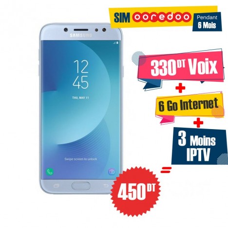 Slide  #5 Téléphone Portable Samsung Galaxy J7 Pro / 4G / Bleu + 3 Mois IPTV Offert