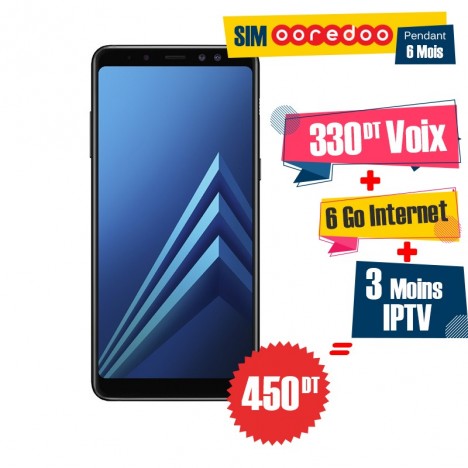 Slide  #2 Téléphone Portable Samsung Galaxy A8 (2018) Noir + gratuité 165Dt
