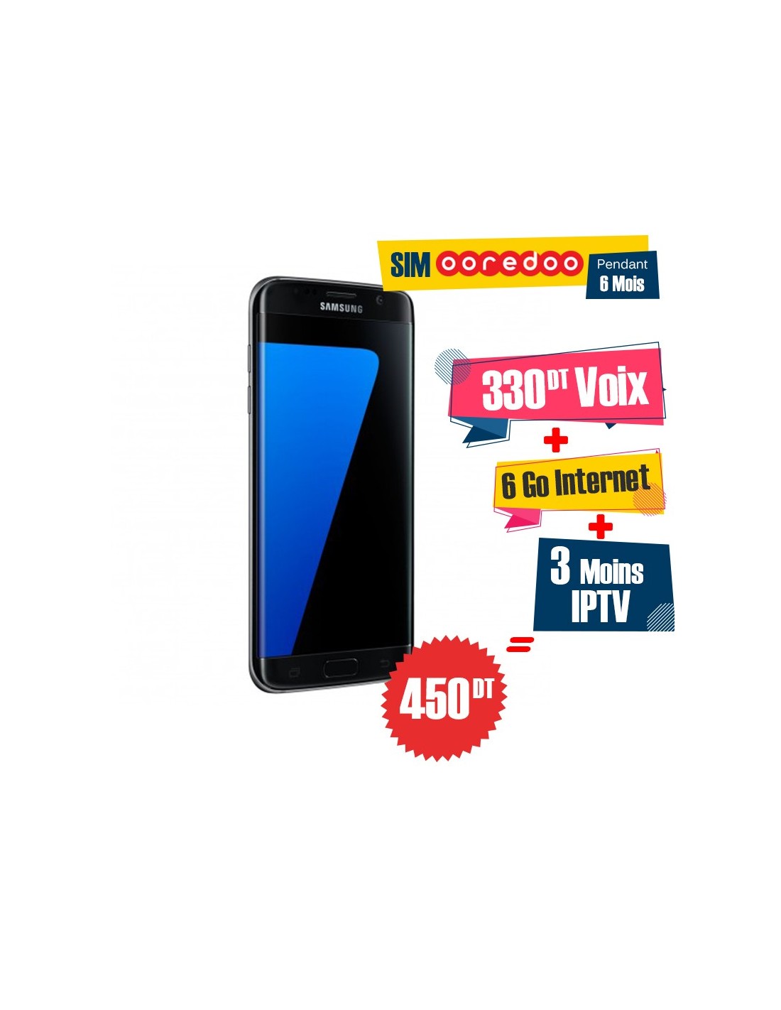 Slide  #5 Smartphone Samsung Galaxy S7 Edge Noir + gratuité 165Dt