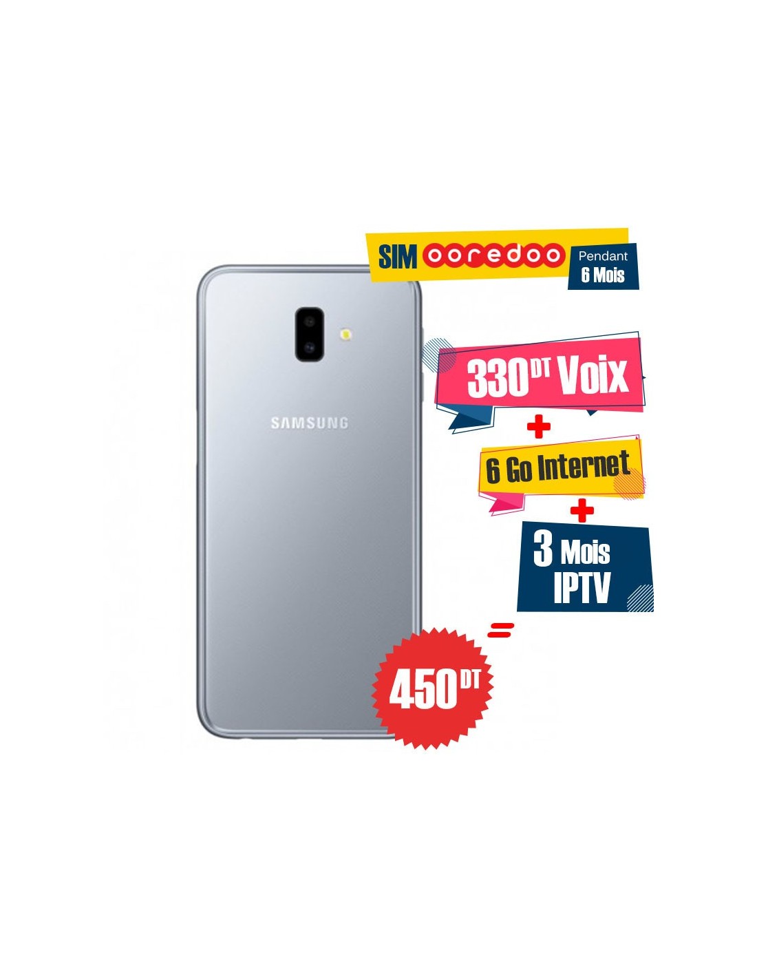 Slide #4 Téléphone portable SAMSUNG GALAXY J6+ / 4G / Double Sim / Gris