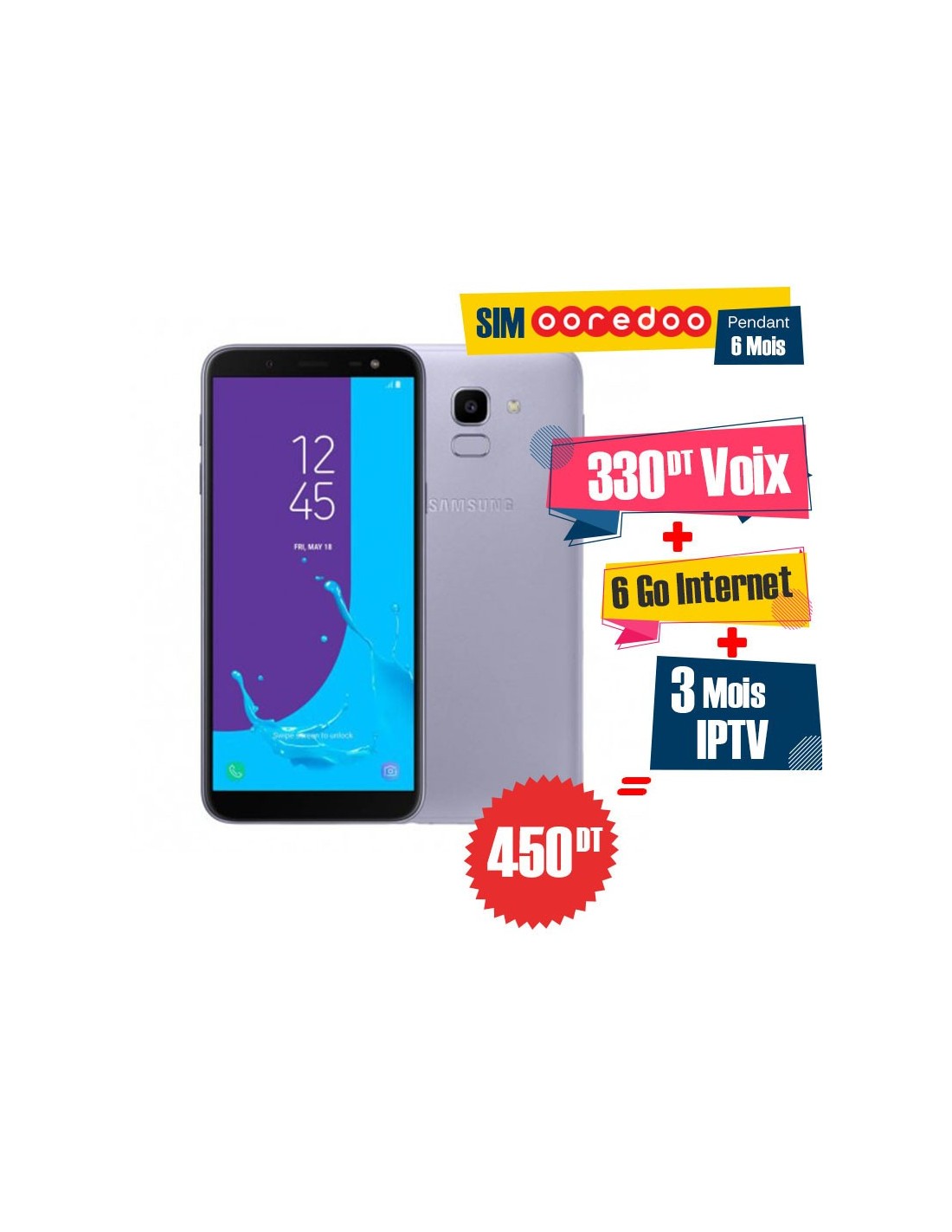 Slide  #8 Smartphone Samsung Galaxy J6 2018 Lavender
