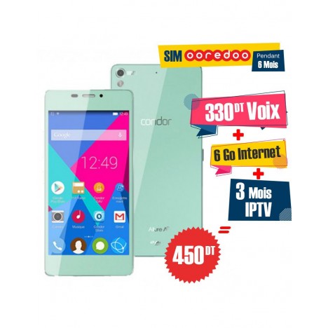 Slide  #3 Téléphone Portable Condor Allure A9 / 3G / Vert + 1 Mois IPTV
